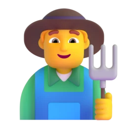 Man farmer animated emoji