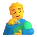 Man feeding baby 3D animated emoji
