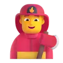 Man firefighter 3D animated emoji