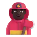 Man firefighter: dark skin tone 3D animated emoji