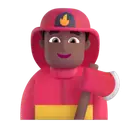 Man firefighter: medium-dark skin tone 3D animated emoji