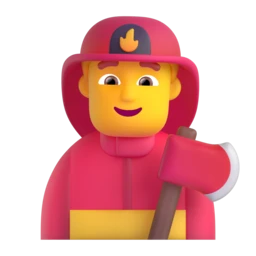 Man firefighter animated emoji