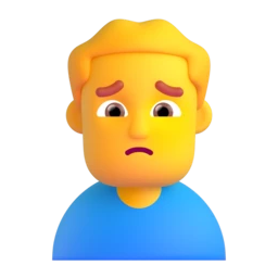 Man frowning animated emoji