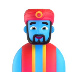 Man genie animated emoji