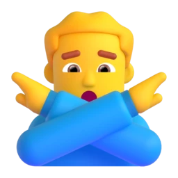 Man gesturing NO animated emoji