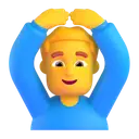 Man gesturing OK 3D animated emoji