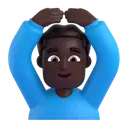 Man gesturing OK: dark skin tone 3D animated emoji