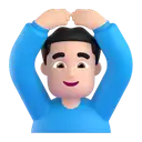 Man gesturing OK: light skin tone 3D animated emoji