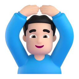 Man gesturing OK: light skin tone animated emoji