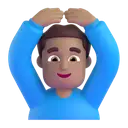 Man gesturing OK: medium skin tone 3D animated emoji