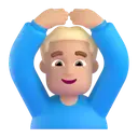 Man gesturing OK: medium-light skin tone 3D animated emoji