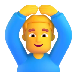Man gesturing OK animated emoji