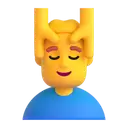 Man getting massage 3D animated emoji