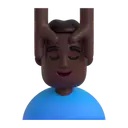 Man getting massage: dark skin tone 3D animated emoji