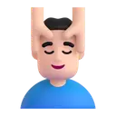 Man getting massage: light skin tone 3D animated emoji