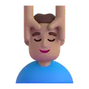 Man getting massage: medium skin tone 3D animated emoji