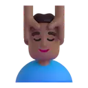 Man getting massage: medium-dark skin tone 3D animated emoji