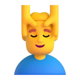 Man getting massage animated emoji