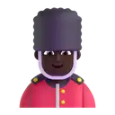 Man guard: dark skin tone 3D animated emoji