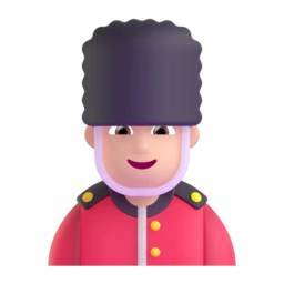Man guard: light skin tone animated emoji