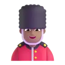 Man guard: medium skin tone 3D animated emoji