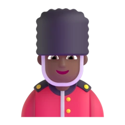 Man guard: medium-dark skin tone animated emoji