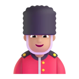 Man guard: medium-light skin tone animated emoji