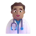 Man health worker: medium skin tone 3D animated emoji