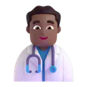 Man health worker: medium-dark skin tone 3D animated emoji