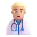 Man health worker: medium-light skin tone 3D animated emoji