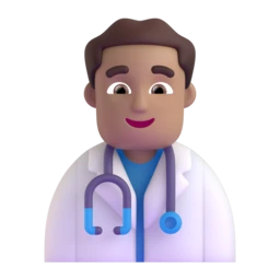 Man health worker: medium skin tone animated emoji