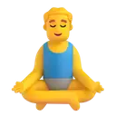 Man in lotus position 3D animated emoji