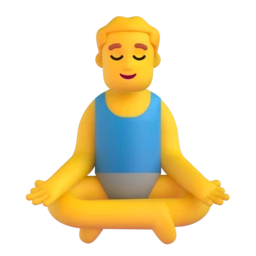 Man in lotus position animated emoji