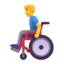 Man in manual wheelchair 3D animated emoji