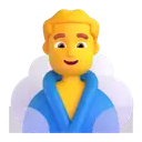 Man in steamy room 3D animated emoji