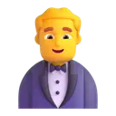 Man in tuxedo 3D animated emoji