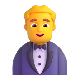 Man in tuxedo animated emoji