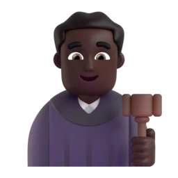 Man judge: dark skin tone animated emoji