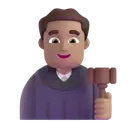 Man judge: medium skin tone 3D animated emoji