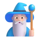 Man mage: light skin tone 3D animated emoji