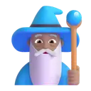 Man mage: medium skin tone 3D animated emoji