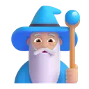 Man mage: medium-light skin tone 3D animated emoji