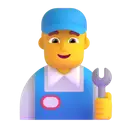 Man mechanic 3D animated emoji