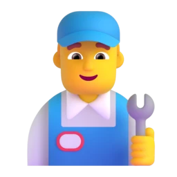 Man mechanic animated emoji
