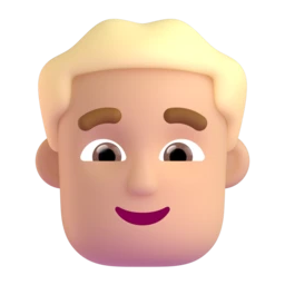 Man: medium-light skin tone animated emoji