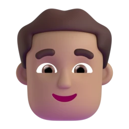 Man: medium skin tone animated emoji