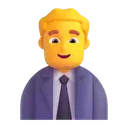 Man office worker 3D animated emoji