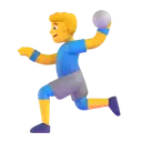 Man playing handball 3D animated emoji