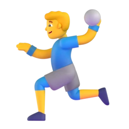 Man playing handball animated emoji