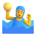 Man playing water polo 3D animated emoji